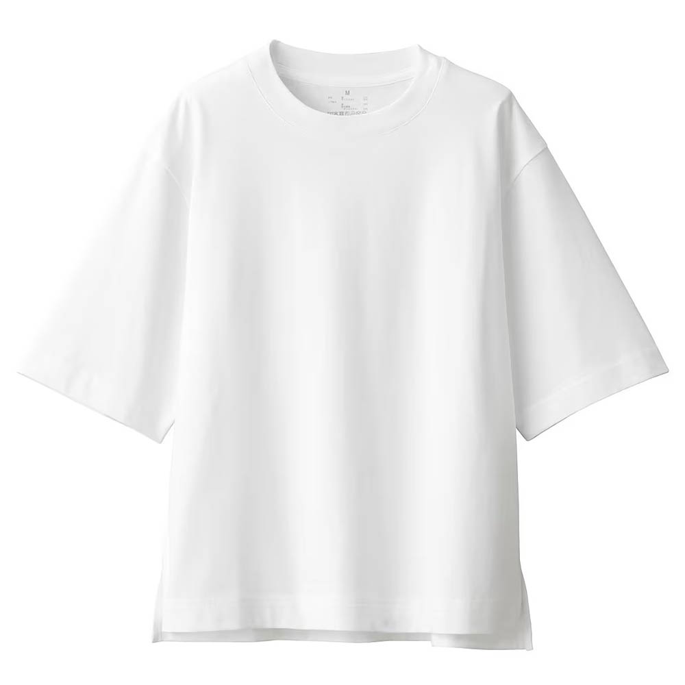 骨格ナチュラル,Tシャツ,無印良品,涼感UVカットワイド半袖Tシャツ