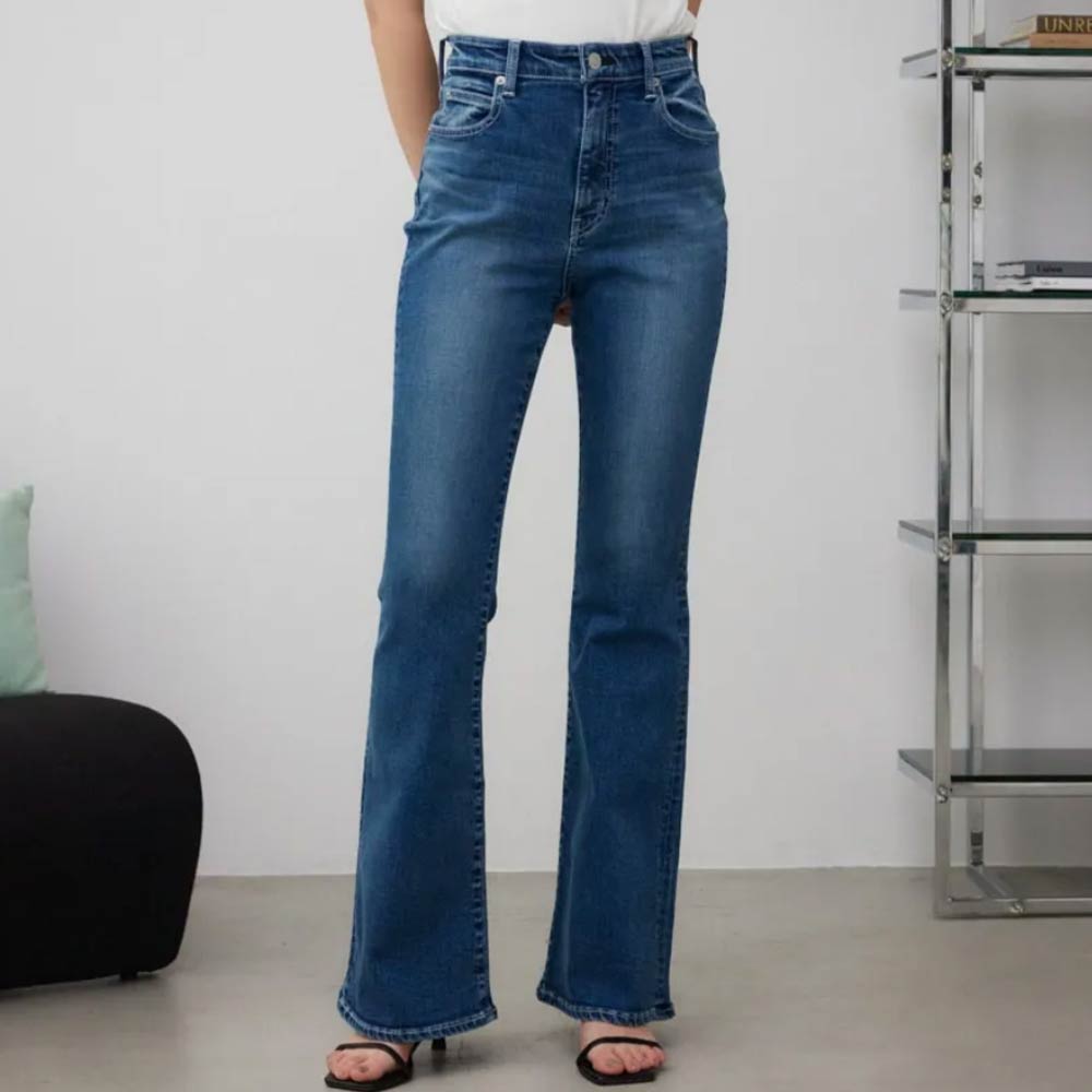 骨格ストレート,デニム,AZUL BY MOUSSY,AZUL DENIM フレアデニム