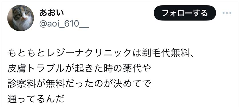レジーナクリニック,脱毛,脱毛クリニック,良い口コミ