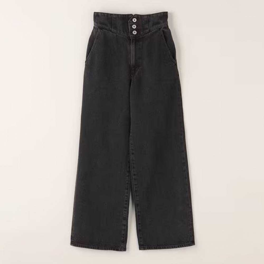 骨格ウェーブ,デニム,ATTISESSION,12オンス ハイウエスト デニムパンツ