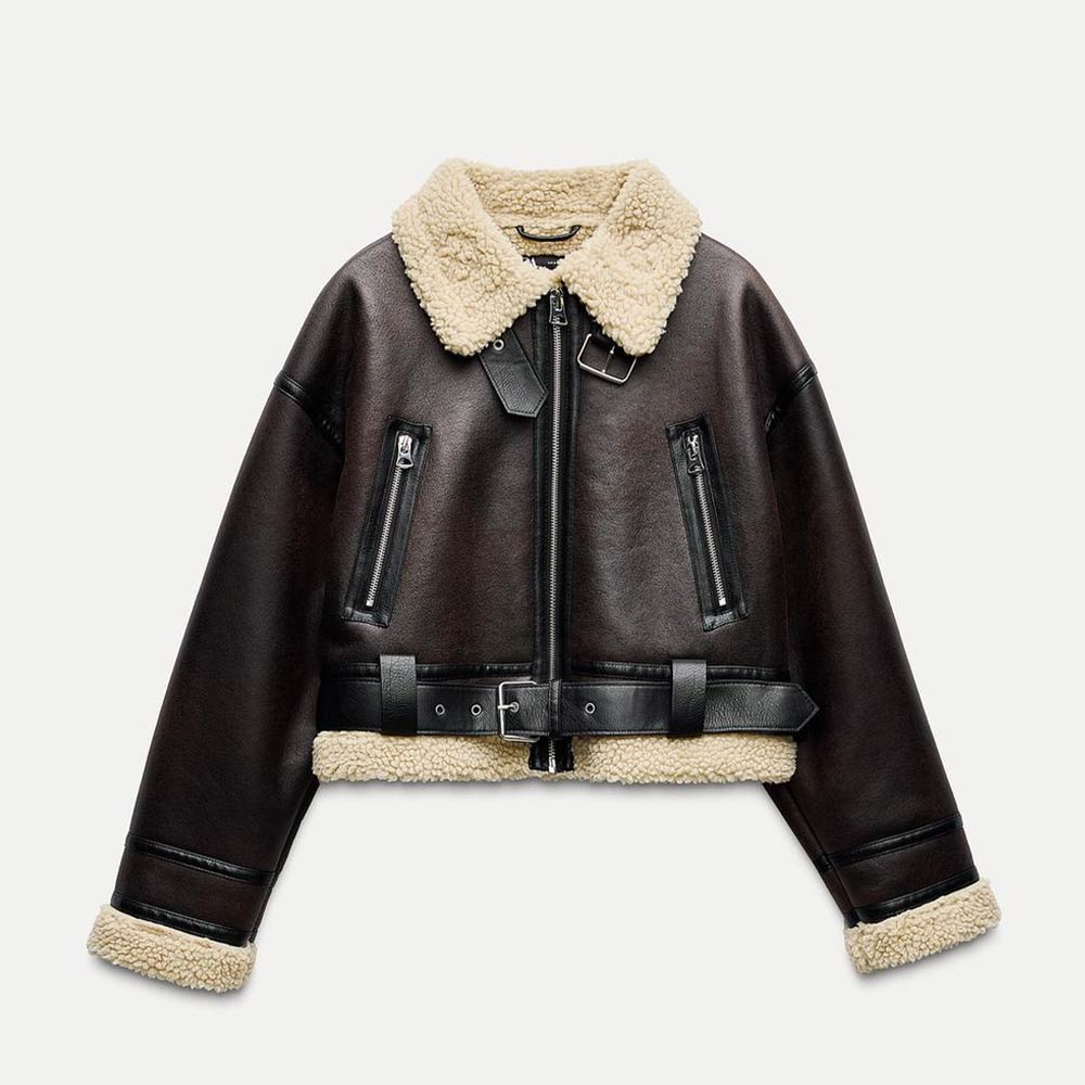 骨格ウェーブ,コート,ZARA ショート丈ダブルフェイスジャケット