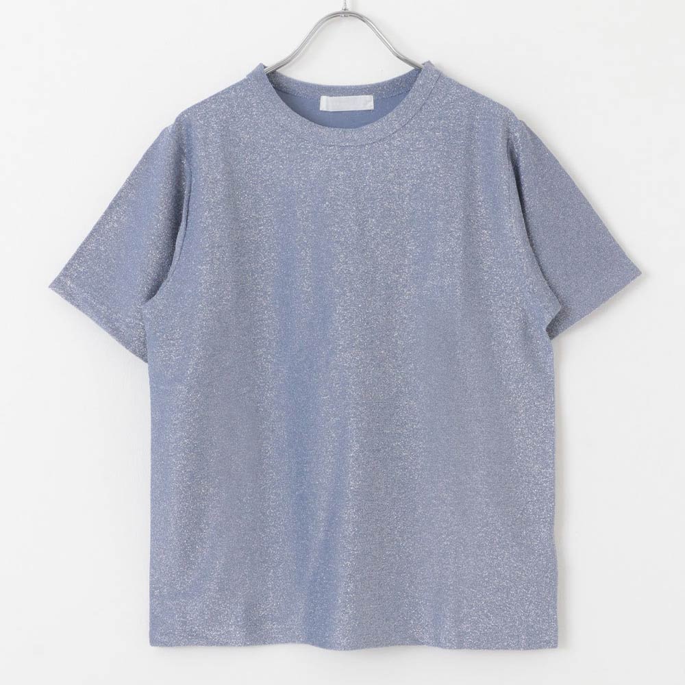 骨格ストレート,Tシャツ,SENSE OF PLACE,クルーネックラメTシャツ,半袖