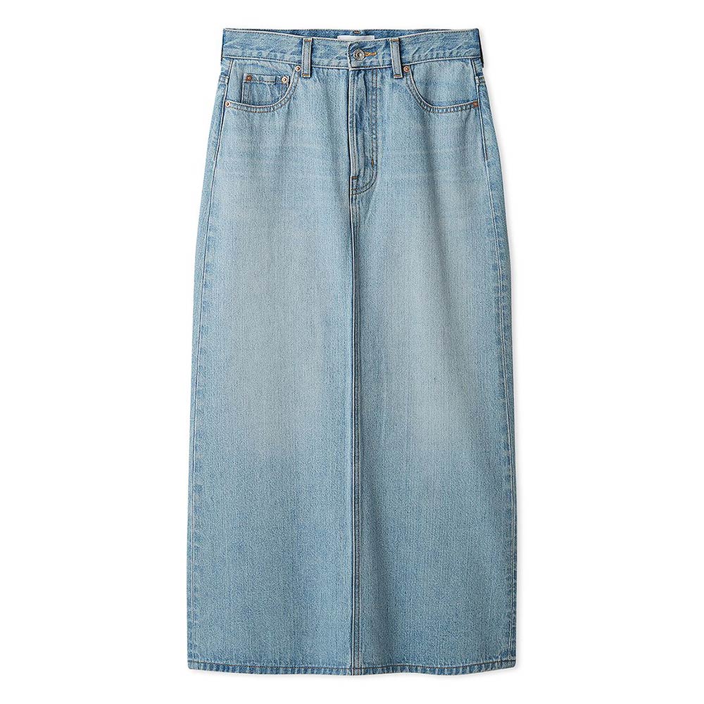 骨格ナチュラル,スカート,MilaOwen,ミラ オーウェン,後ベンツストレートマキシデニムスカート