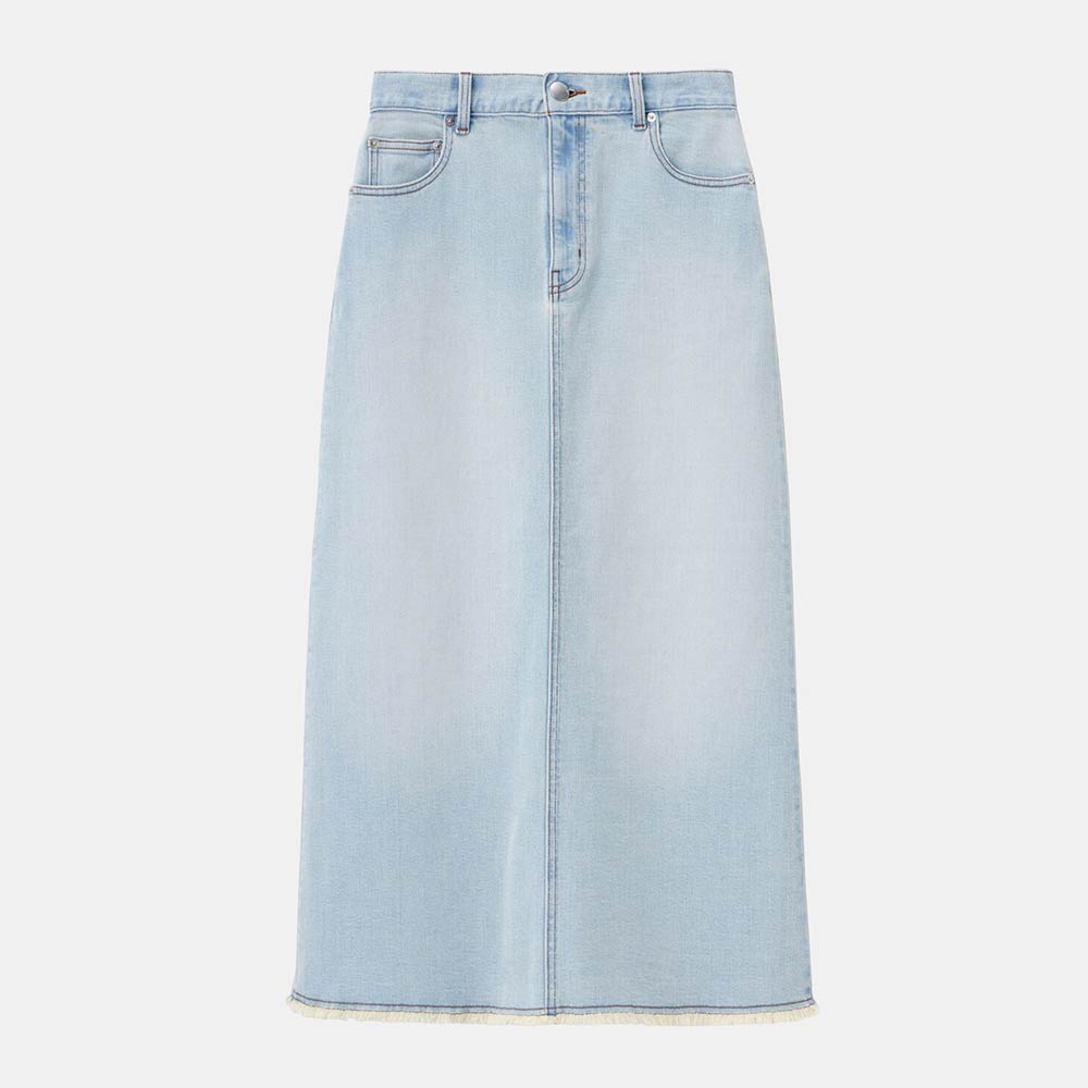 骨格ストレート,スカート,OPAQUE.CLIP,オペークドットクリップ,デニムナロースカート