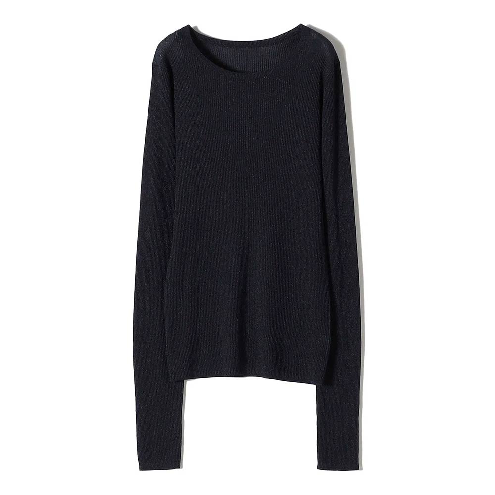 骨格ウェーブ,ニット,セーター,SHIPS,手洗い可能,ラメ,シアー,リブ,ニット,プルオーバー