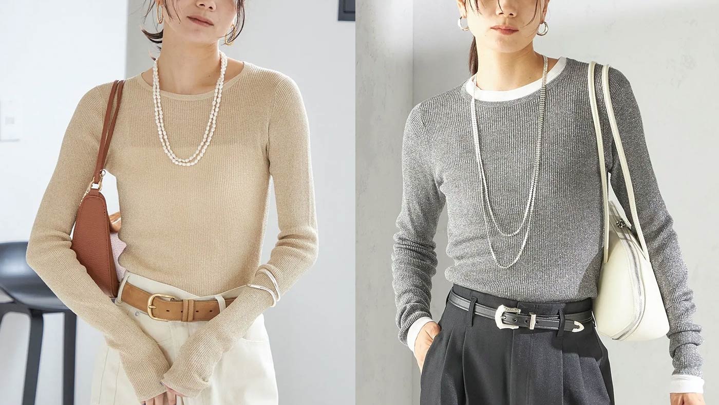 骨格ウェーブ,ニット,セーター,SHIPS,手洗い可能,ラメ,シアー,リブ,ニット,プルオーバー