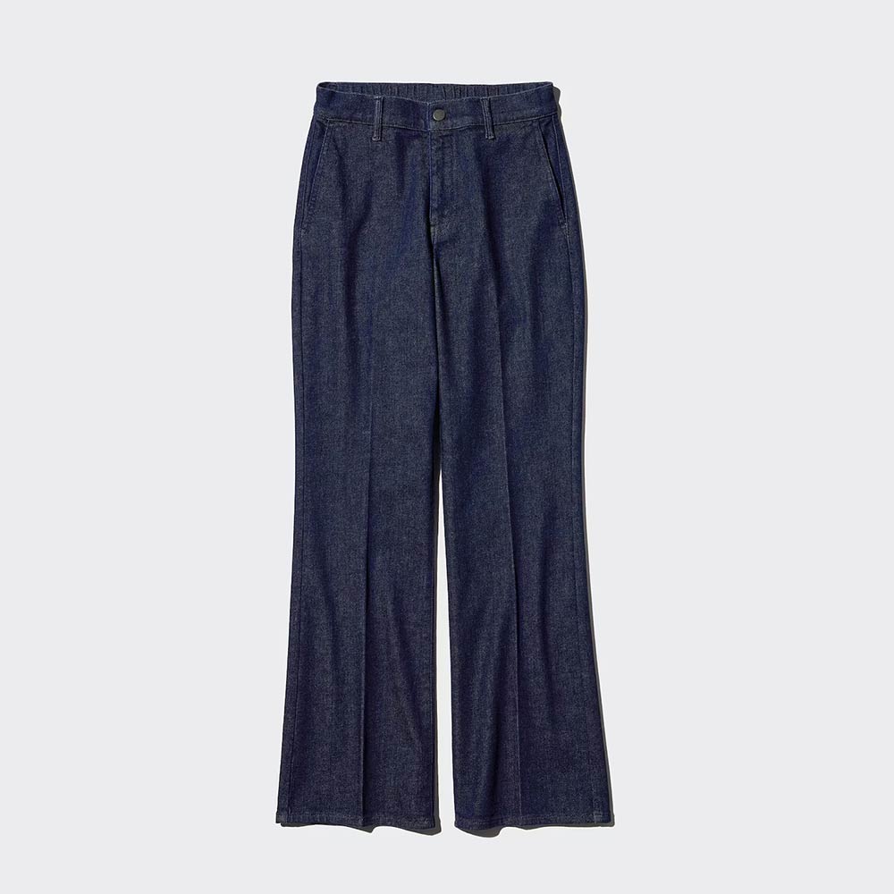 骨格ウェーブ,デニム,UNIQLO,スリムフレアトラウザージーンズ