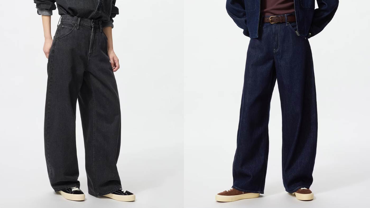 骨格ナチュラル,デニム,UNIQLO,バギーカーブジーンズ