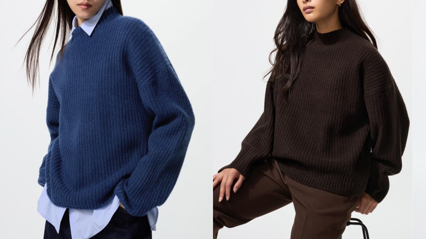 骨格ナチュラル,ニット,UNIQLO,スフレヤーンモックネックセーター,Q