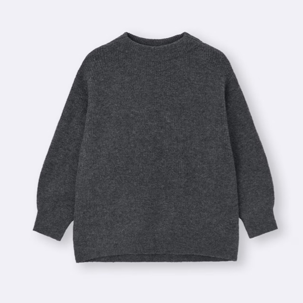 骨格ナチュラル,ニット,セーター,GU,パフニットオーバーサイズチュニックQ