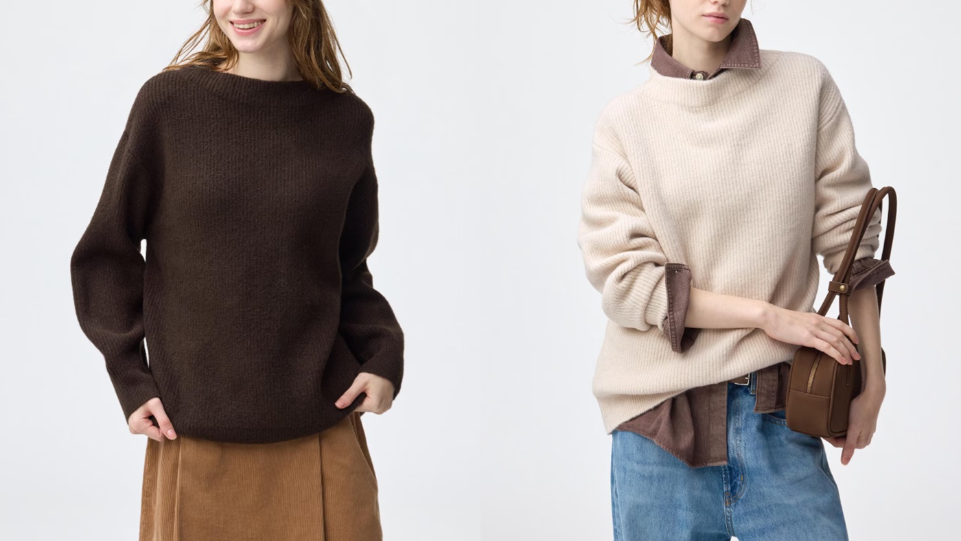 骨格ナチュラル,ニット,セーター,GU,パフニットオーバーサイズチュニックQ