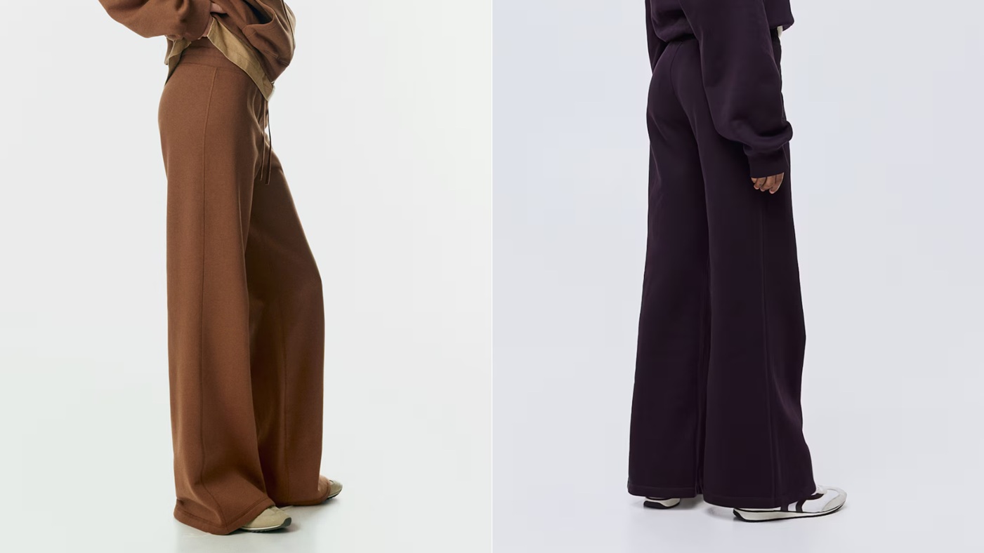 骨格ナチュラル,パンツ,H&M,フレアスウェットパンツ