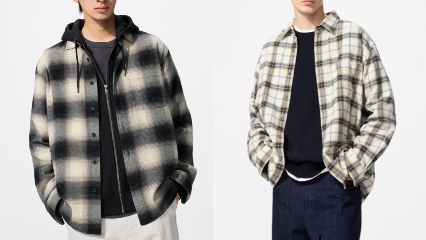 骨格ナチュラル,シャツ,UNIQLO,フランネルチェックシャツ,ボタンダウン