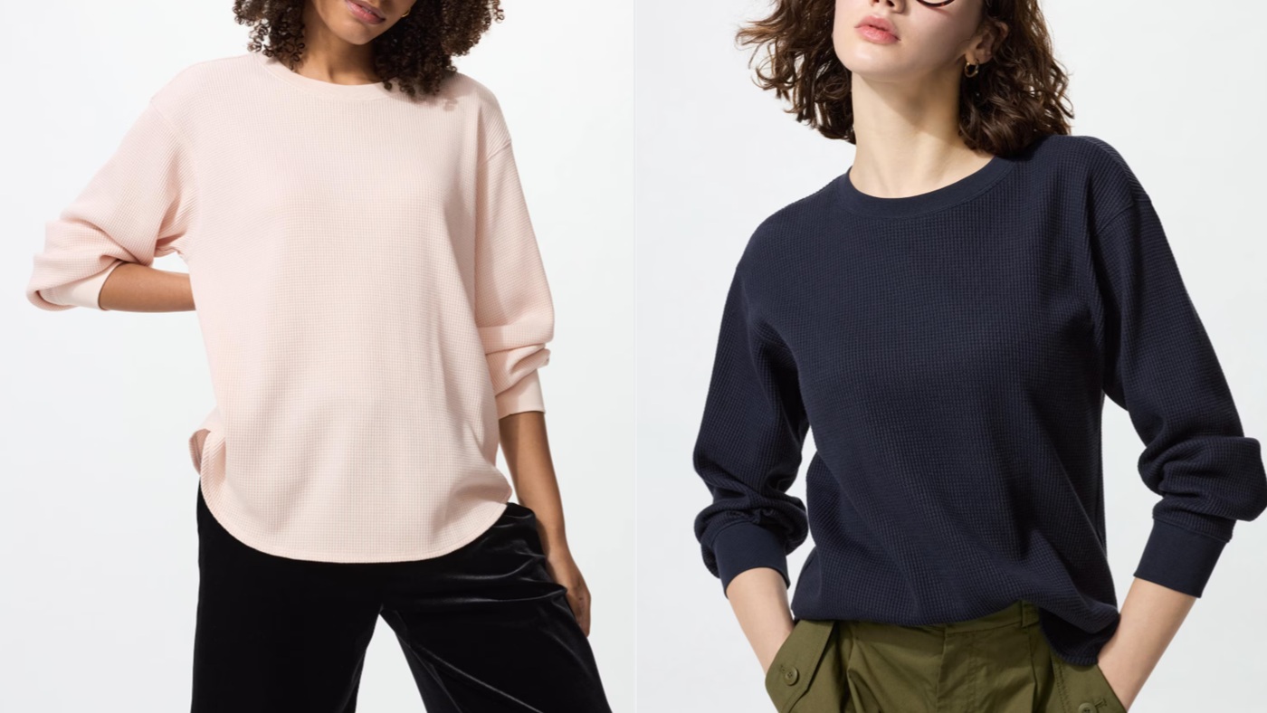 骨格ナチュラル,Tシャツ,UNIQLO,ワッフルT,長袖