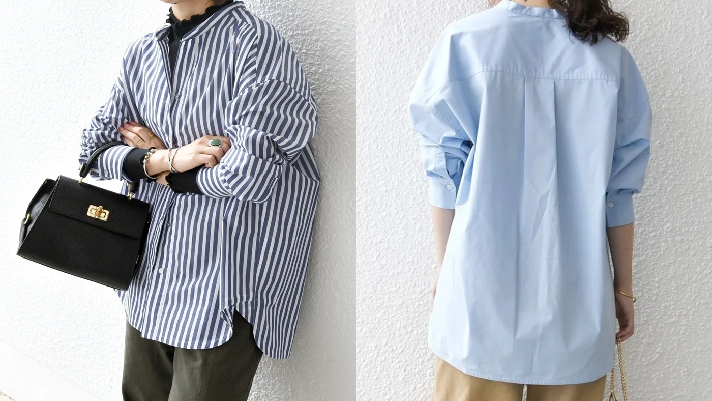 骨格ストレート,ブラウス,SHIPS,手洗い可能,バンドカラー,シャツ