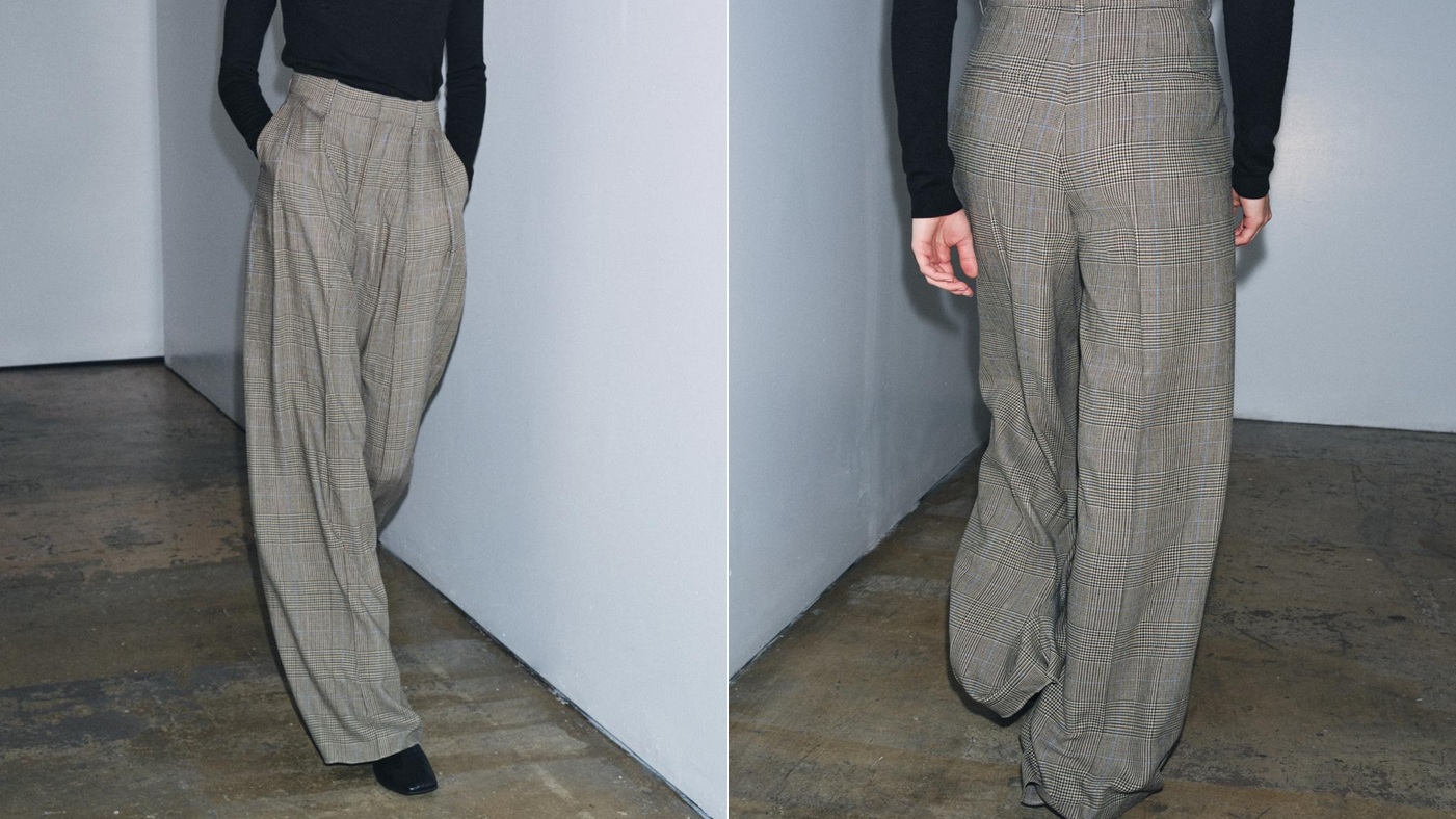 骨格ストレート,パンツ,SHIPS Primary Navy Label,ZARA,チェック柄ダーツ入りパンツ