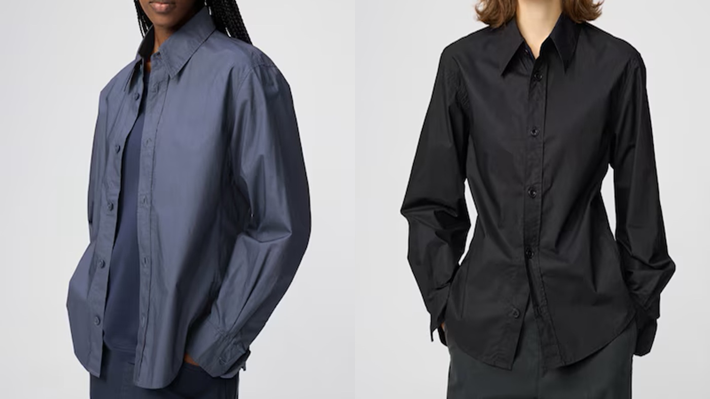 骨格ストレート,トップス,UNIQLO,コットンシャツ,半袖