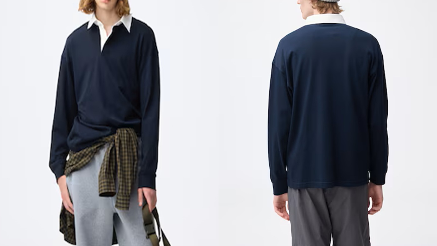 骨格ストレート,トップス,GU,ラガーシャツ