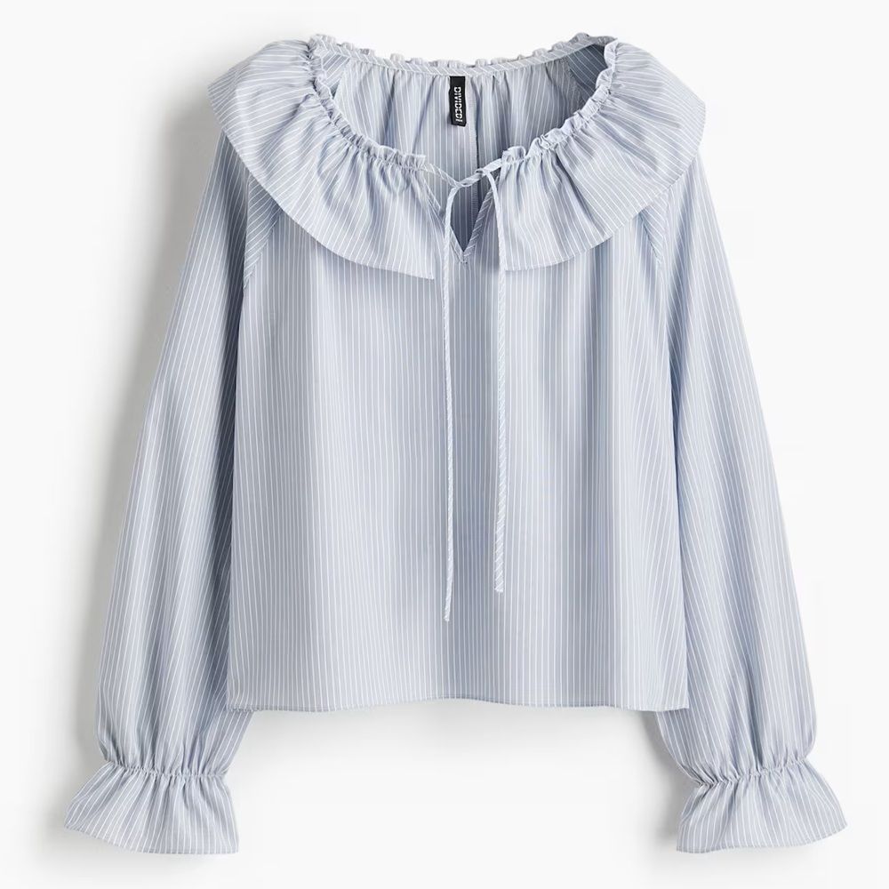 骨格ウェーブ,ブラウス,H&M,ピーターパンカラーブラウス