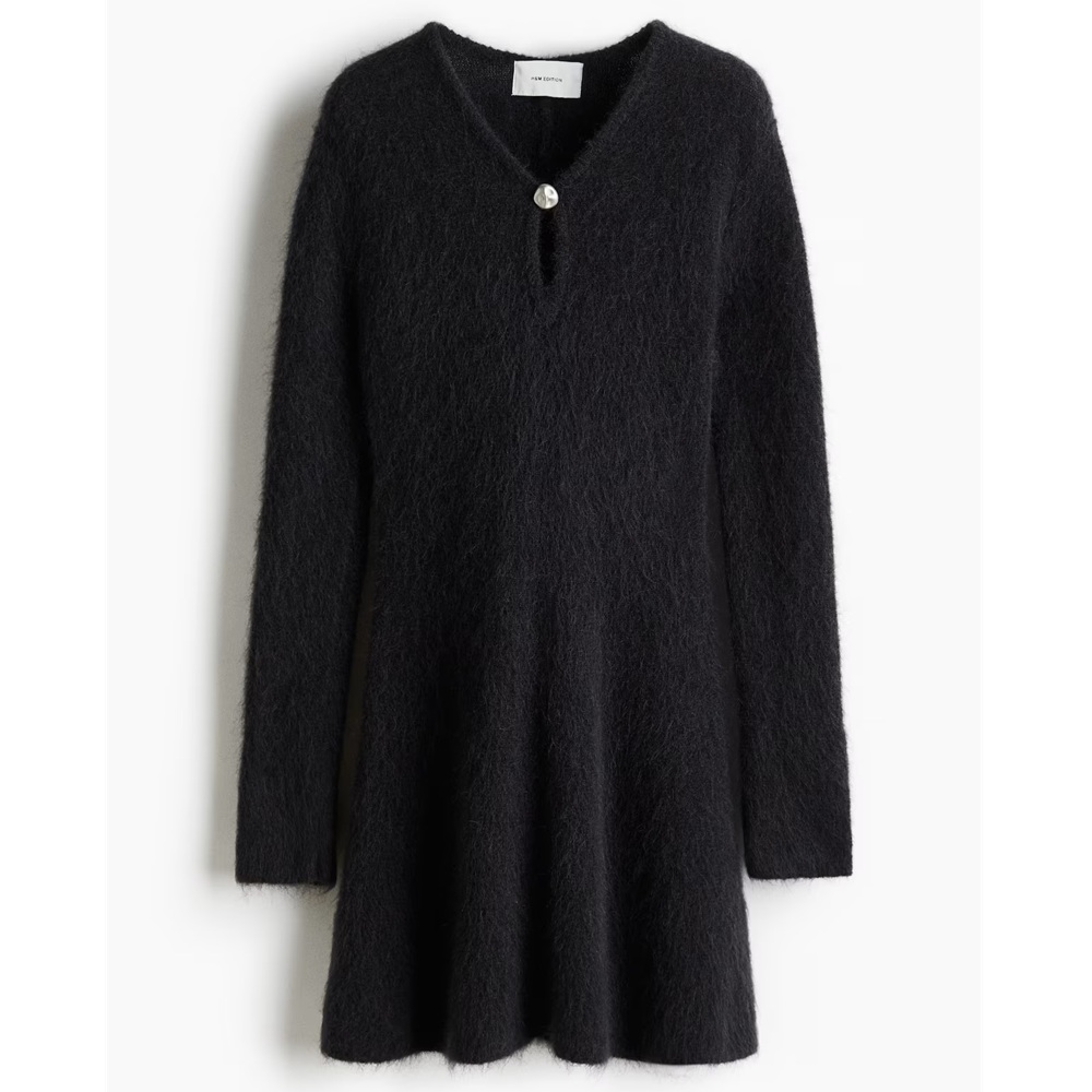 骨格ウェーブ,ワンピース,SHIPS,モヘアブレンドワンピース