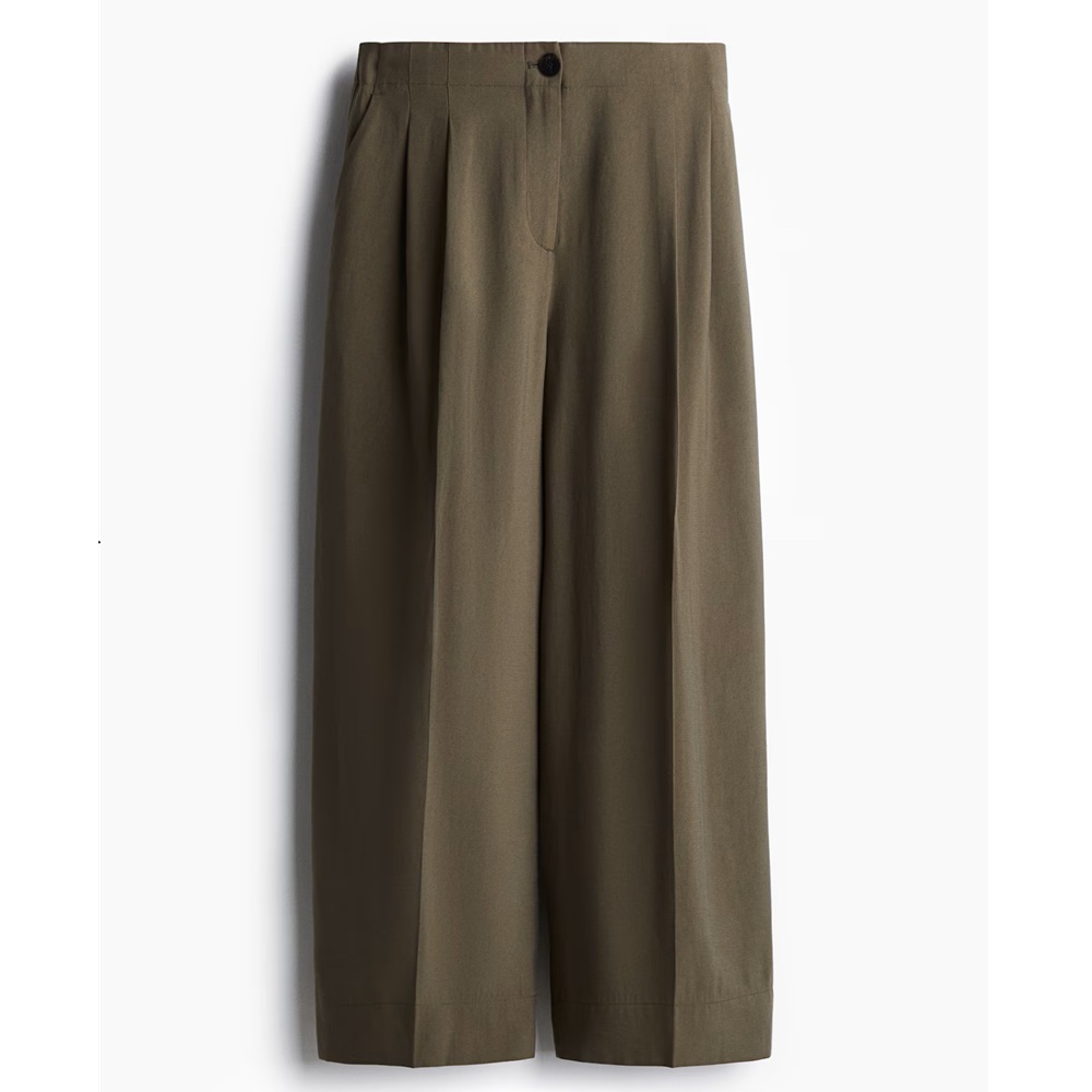 骨格ウェーブ,パンツ,H&M,アンクルレングスワイドパンツ