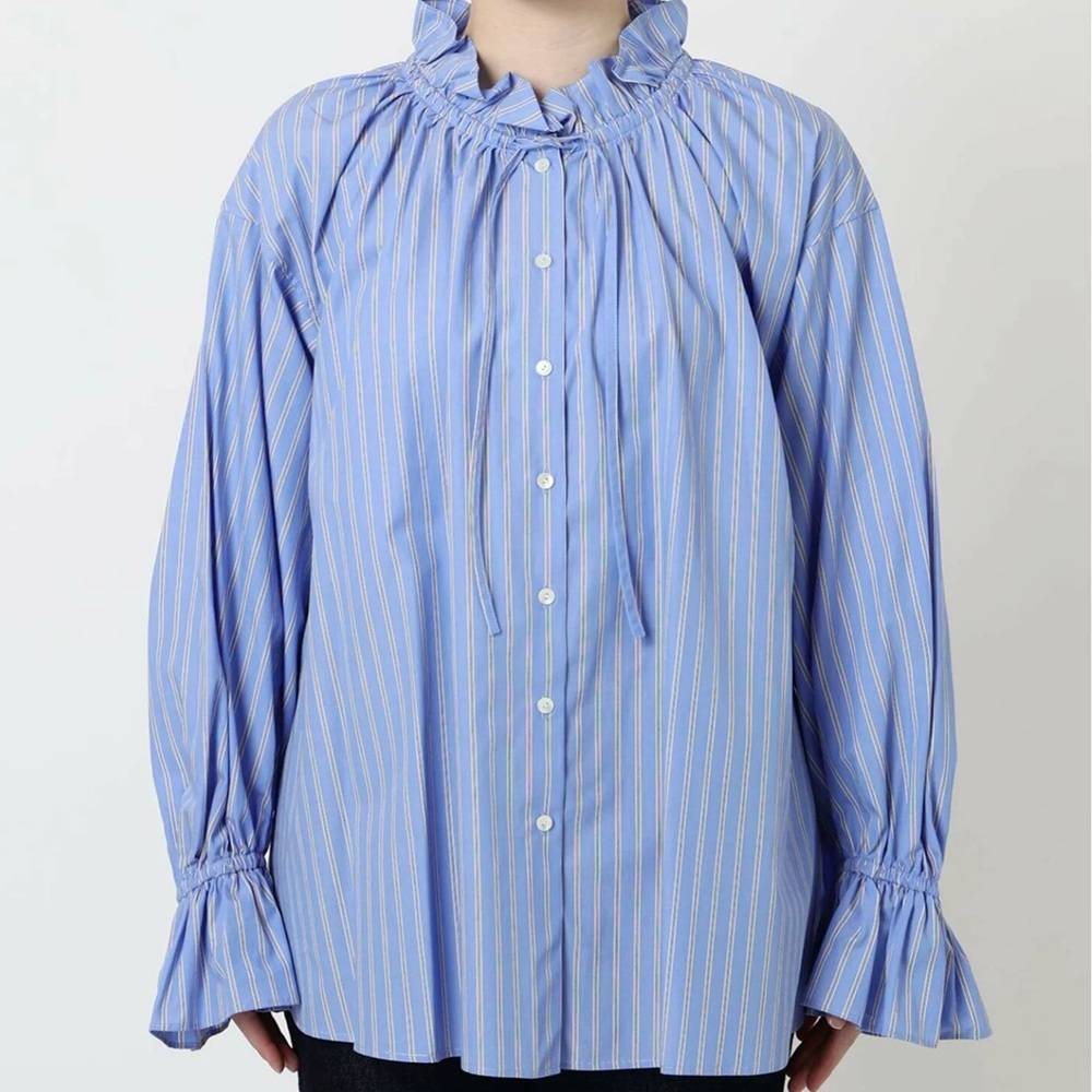 SLOBEIENA,タイプライターフリルカラーブラウス