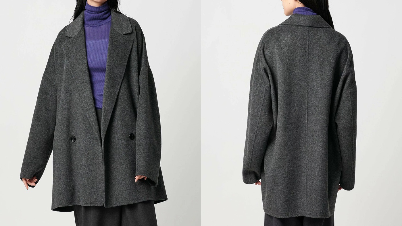 骨格ストレート,ダウン,MARW UNITED ARROWS,リバー ミドル丈 コート