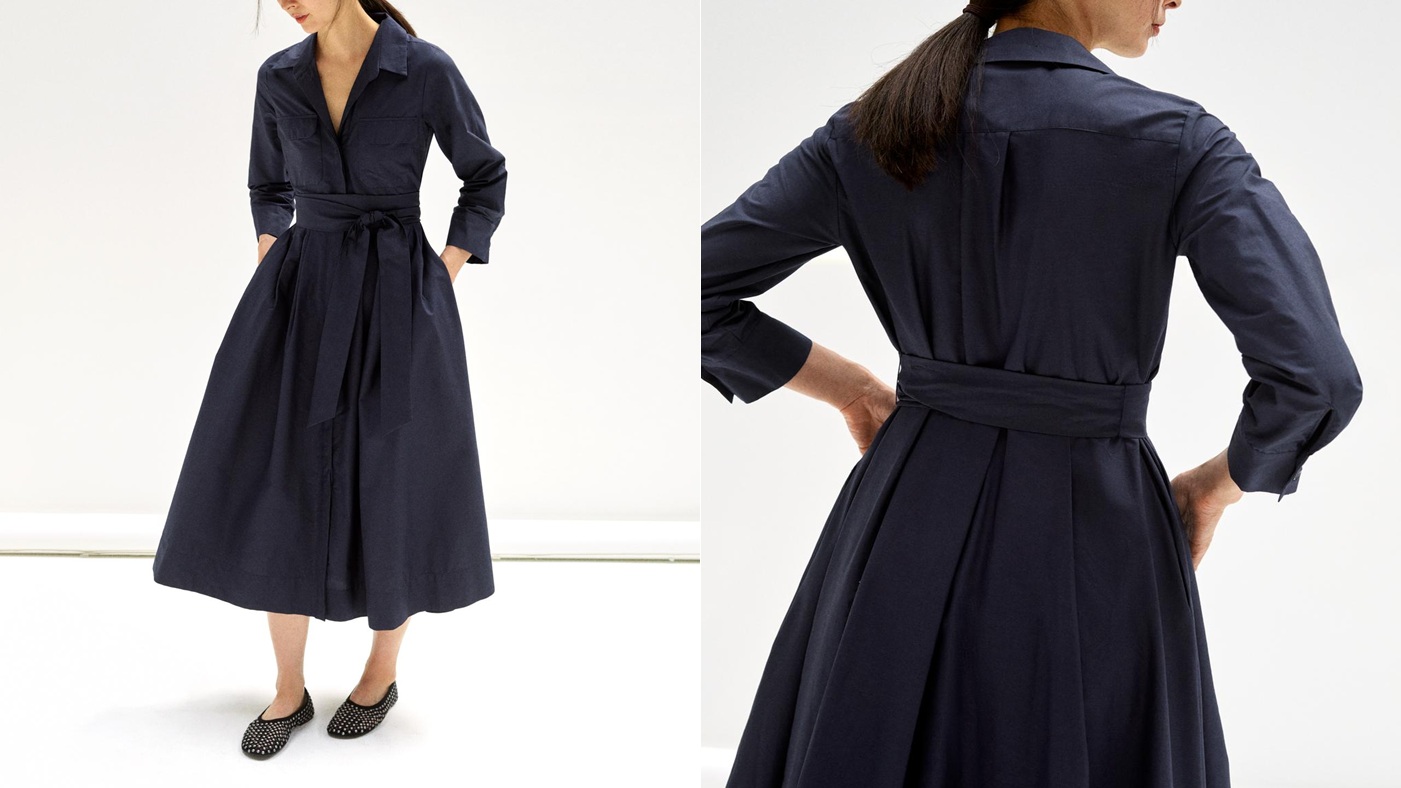 骨格ストレート,ワンピース,ZARA,ポプリンシャツワンピース