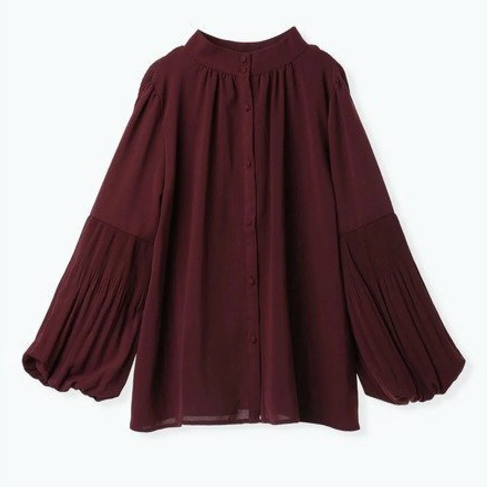 骨格ウェーブ,ブラウス,Ludic Park,プリーツブラウス