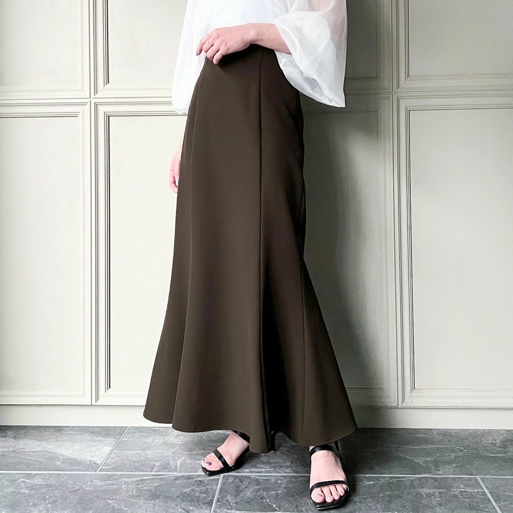 骨格ウェーブ,スカート,GLACIER,ハイウエストレースアップスカート