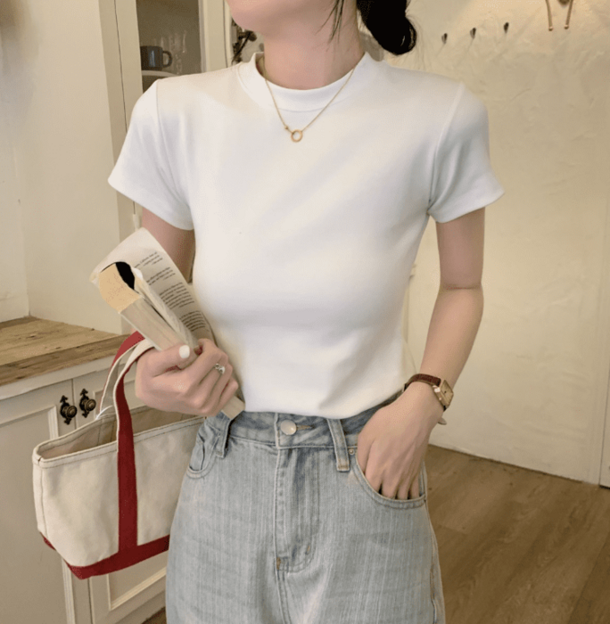 骨格ウェーブ,デイリーTシャツトップス