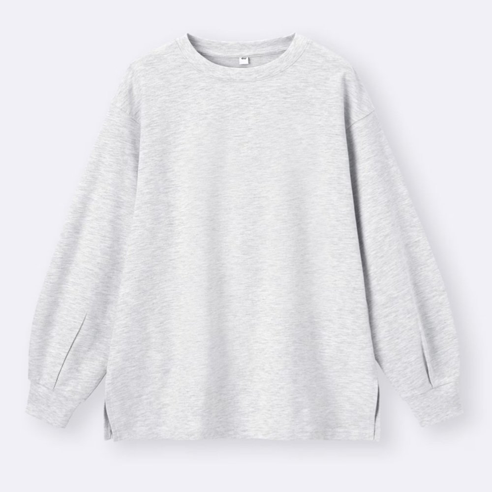 骨格ナチュラル,Tシャツ,GU,ライトスウェットオーバーサイズT,長袖,オーバーサイズ