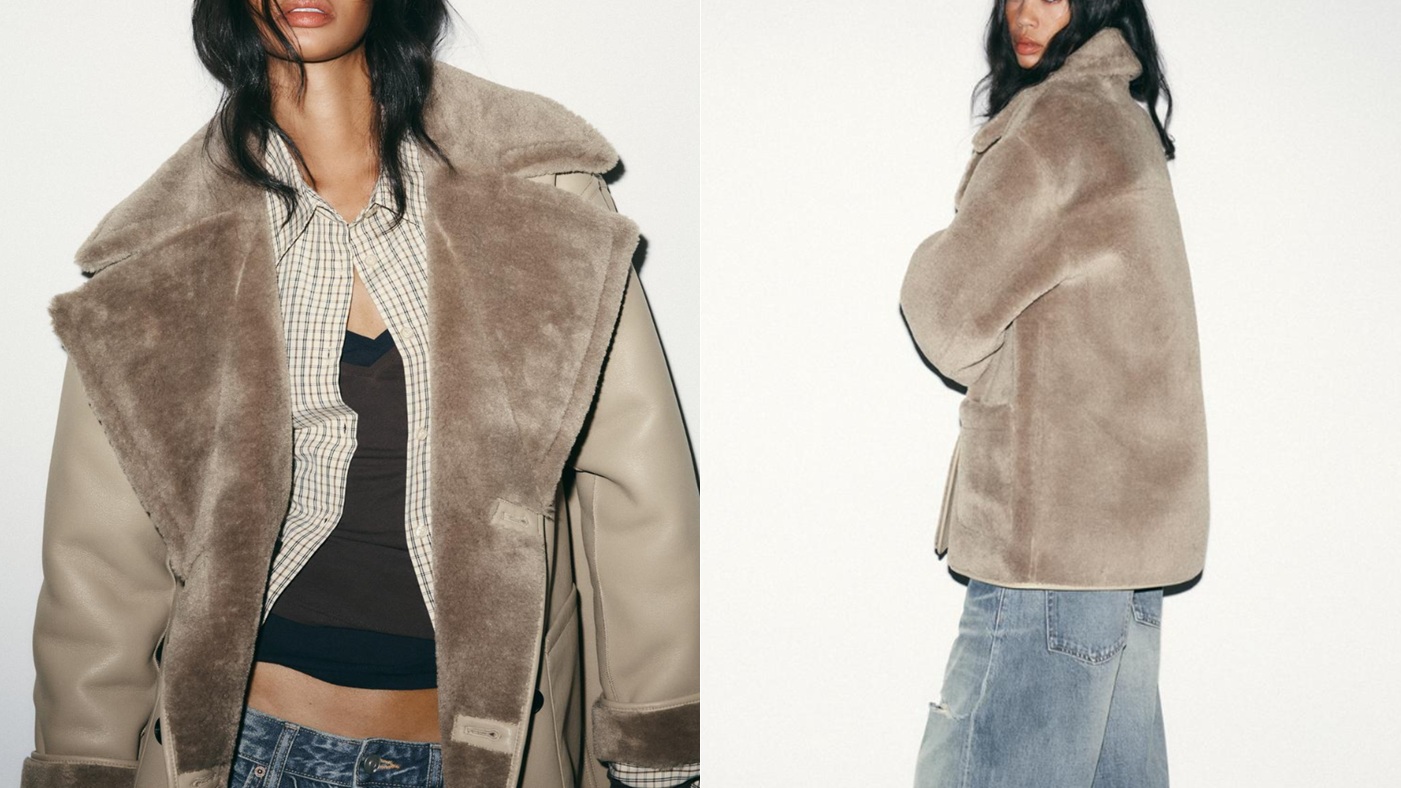 骨格ナチュラル,ダウン,ZARA,リバーシブルダブルフェイスコート