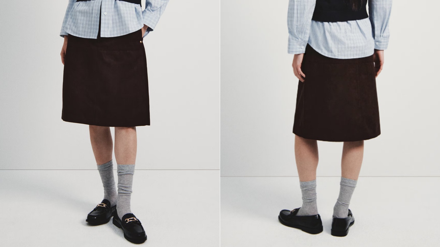 骨格ストレート,スカート,H&M,スカート